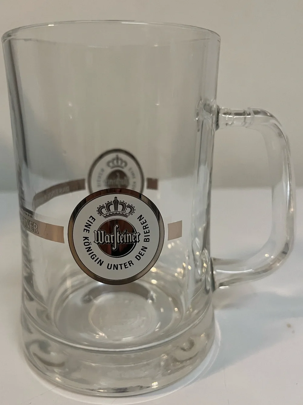 Warsteiner German Beer Mug Glass Stein Heavy Handle Eine Königin Unter DenBieren